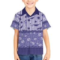 Hawaii Christmas In July Family Matching Puletasi and Hawaiian Shirt Amethyst Purple Mele Kalikimaka Sea Animals DT05 Son's Shirt Purple - Polynesian Pride