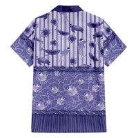Hawaii Christmas In July Family Matching Short Sleeve Bodycon Dress and Hawaiian Shirt Amethyst Purple Mele Kalikimaka Sea Animals DT05 - Polynesian Pride