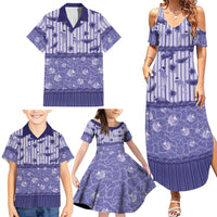 Hawaii Christmas In July Family Matching Summer Maxi Dress and Hawaiian Shirt Amethyst Purple Mele Kalikimaka Sea Animals DT05 - Polynesian Pride