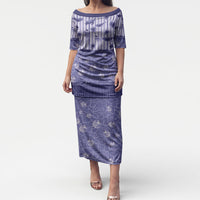 Hawaii Christmas In July Puletasi Amethyst Purple Mele Kalikimaka Sea Animals DT05 Long Dress Purple - Polynesian Pride