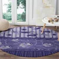 Hawaii Christmas In July Round Carpet Amethyst Purple Mele Kalikimaka Sea Animals DT05 - Polynesian Pride
