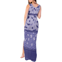 Hawaii Christmas In July Tank Maxi Dress Amethyst Purple Mele Kalikimaka Sea Animals