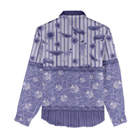 Hawaii Christmas In July Women Casual Shirt Amethyst Purple Mele Kalikimaka Sea Animals DT05 - Polynesian Pride