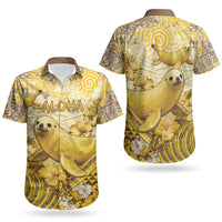 Hawaii Banana Seal Couples Matching Puletasi and Hawaiian Shirt Ilio Holo I Ka Uaua Aloha DT05 - Polynesian Pride