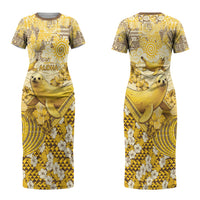 Hawaii Banana Seal Couples Matching Short Sleeve Bodycon Dress and Long Sleeve Button Shirt Ilio Holo I Ka Uaua Aloha DT05 - Polynesian Pride