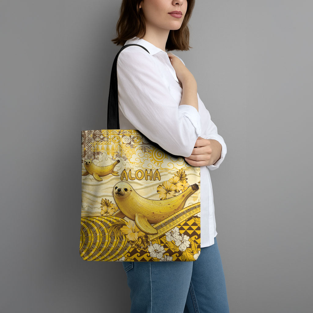 Hawaii Banana Seal Tote Bag Ilio Holo I Ka Uaua Aloha DT05 - Polynesian Pride