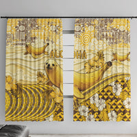 Hawaii Banana Seal Window Curtain Ilio Holo I Ka Uaua Aloha