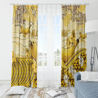Hawaii Banana Seal Window Curtain Ilio Holo I Ka Uaua Aloha