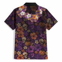 Hawaii Halloween Hawaiian Shirt Skeleton Bones Flower Lei Tropical Floral DT05 - Polynesian Pride