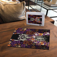 Hawaii Halloween Puzzle Skeleton Bones Flower Lei Tropical Floral DT05 - Polynesian Pride