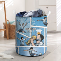 Argentina Football Laundry Basket Goat Comic Style Sun Of May