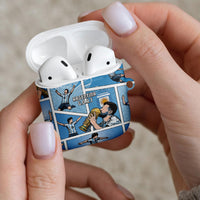 Argentina Football AirPods Case Goat Comic Style Sun Of May