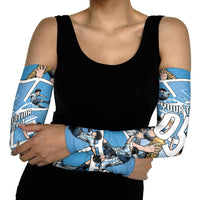 Custom Argentina Football Arm Sleeves Goat Comic Style Sun Of May