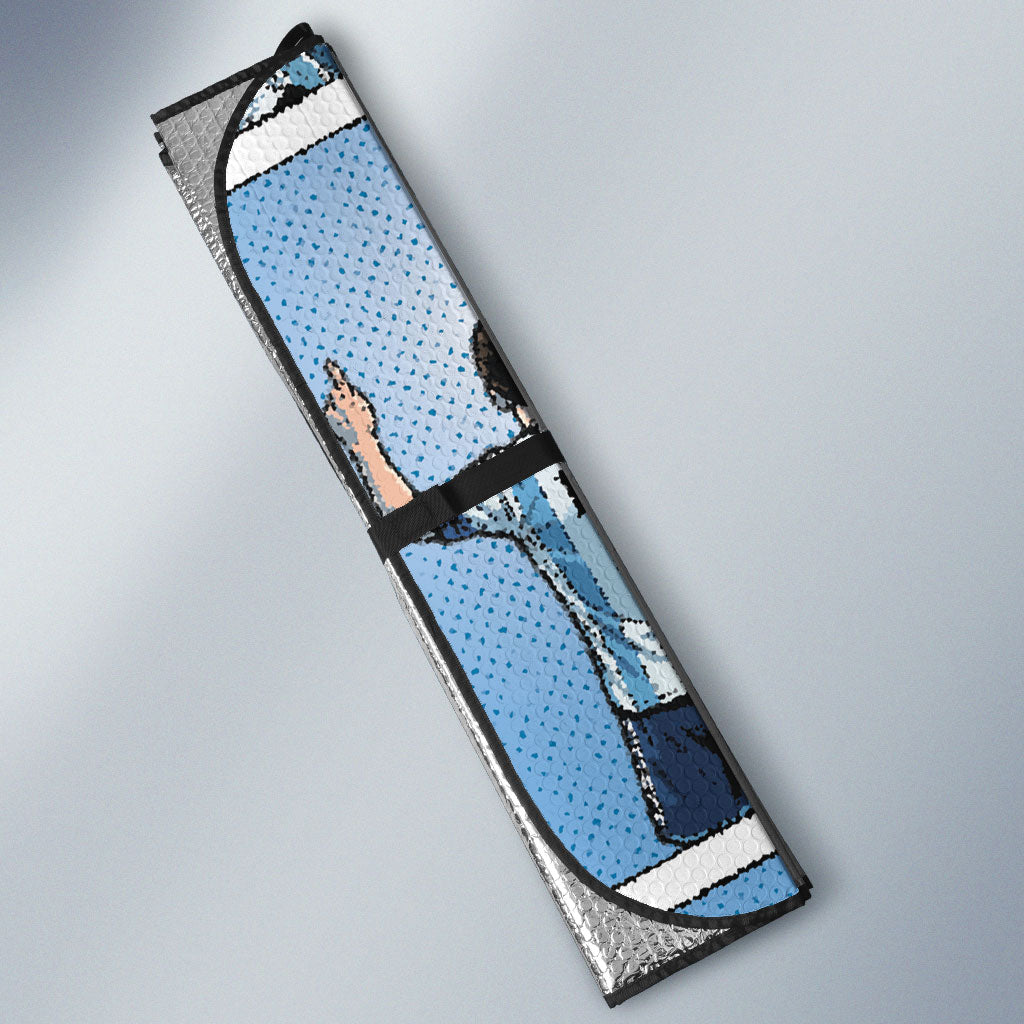 Argentina Football Auto Sun Shade Goat Comic Style Sun Of May