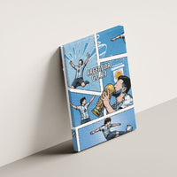 Argentina Football Canvas Wall Art Goat Comic Style Sun Of May