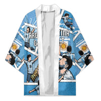 Custom Argentina Football Kimono Goat Comic Style Sun Of May