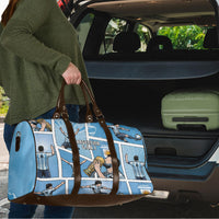 Argentina Football Travel Bag Goat Comic Style Sun Of May
