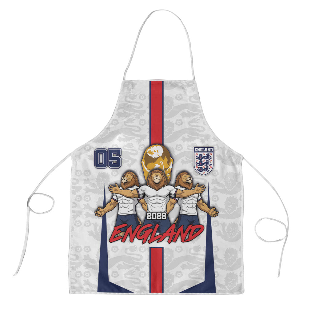 Custom England Football Apron Three Lions Trophy St George Cross