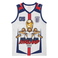 Custom England Football Basketball Jersey Three Lions Trophy St George Cross