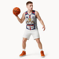 Custom England Football Basketball Jersey Three Lions Trophy St George Cross