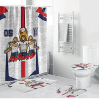 Custom England Football Bathroom Set Three Lions Trophy St George Cross