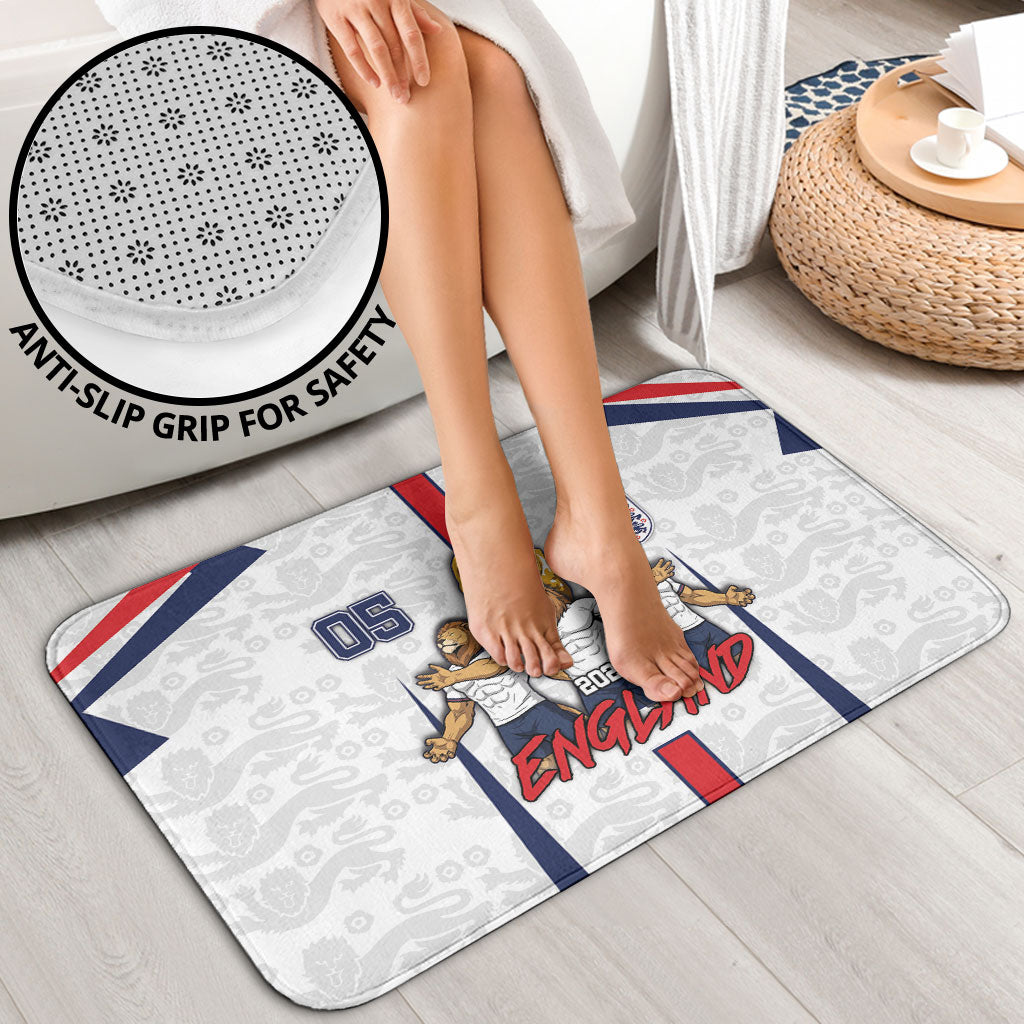 Custom England Football Bathroom Set Three Lions Trophy St George Cross
