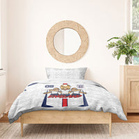 Custom England Football Bedding Set Three Lions Trophy St George Cross