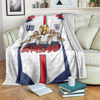 Custom England Football Blanket Three Lions Trophy St George Cross