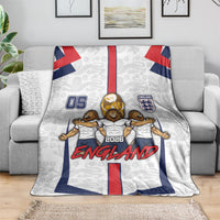 Custom England Football Blanket Three Lions Trophy St George Cross