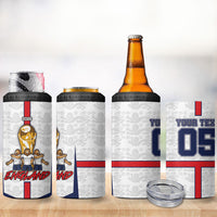 Custom England Football 4 in 1 Can Cooler Tumbler Three Lions Trophy St George Cross