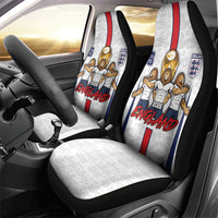 Custom England Football Car Seat Cover Three Lions Trophy St George Cross