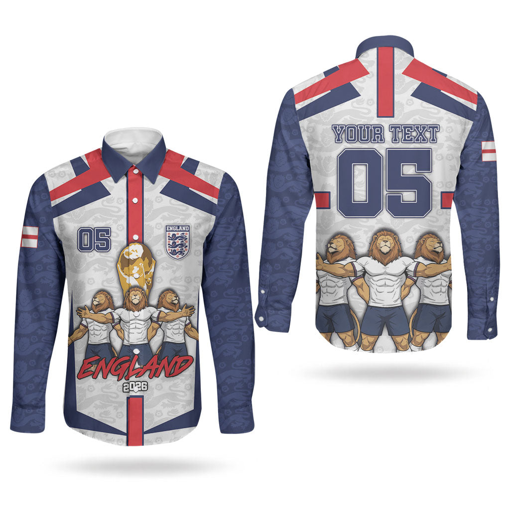 Custom England Football Couples Matching Off Shoulder Maxi Dress and Long Sleeve Button Shirt Three Lions Trophy St George Cross