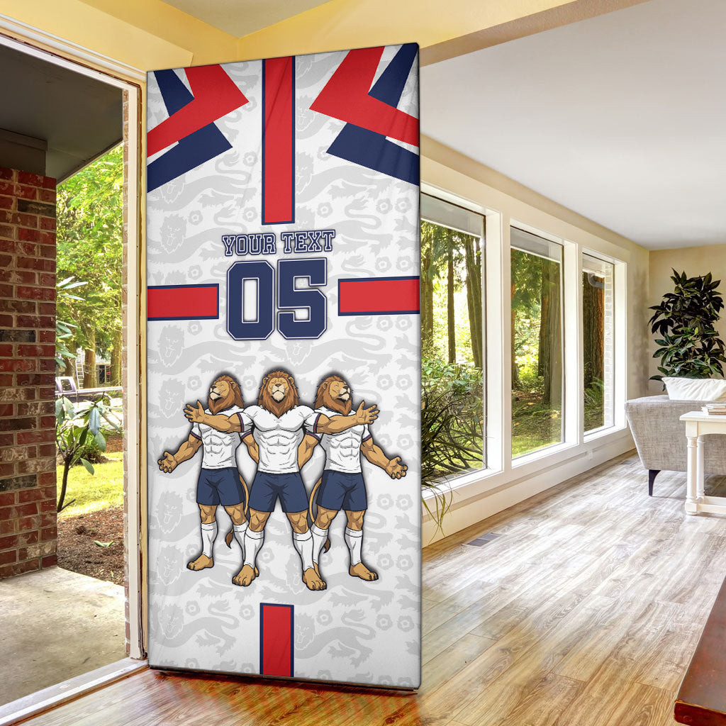 Custom England Football Door Cover Three Lions Trophy St George Cross
