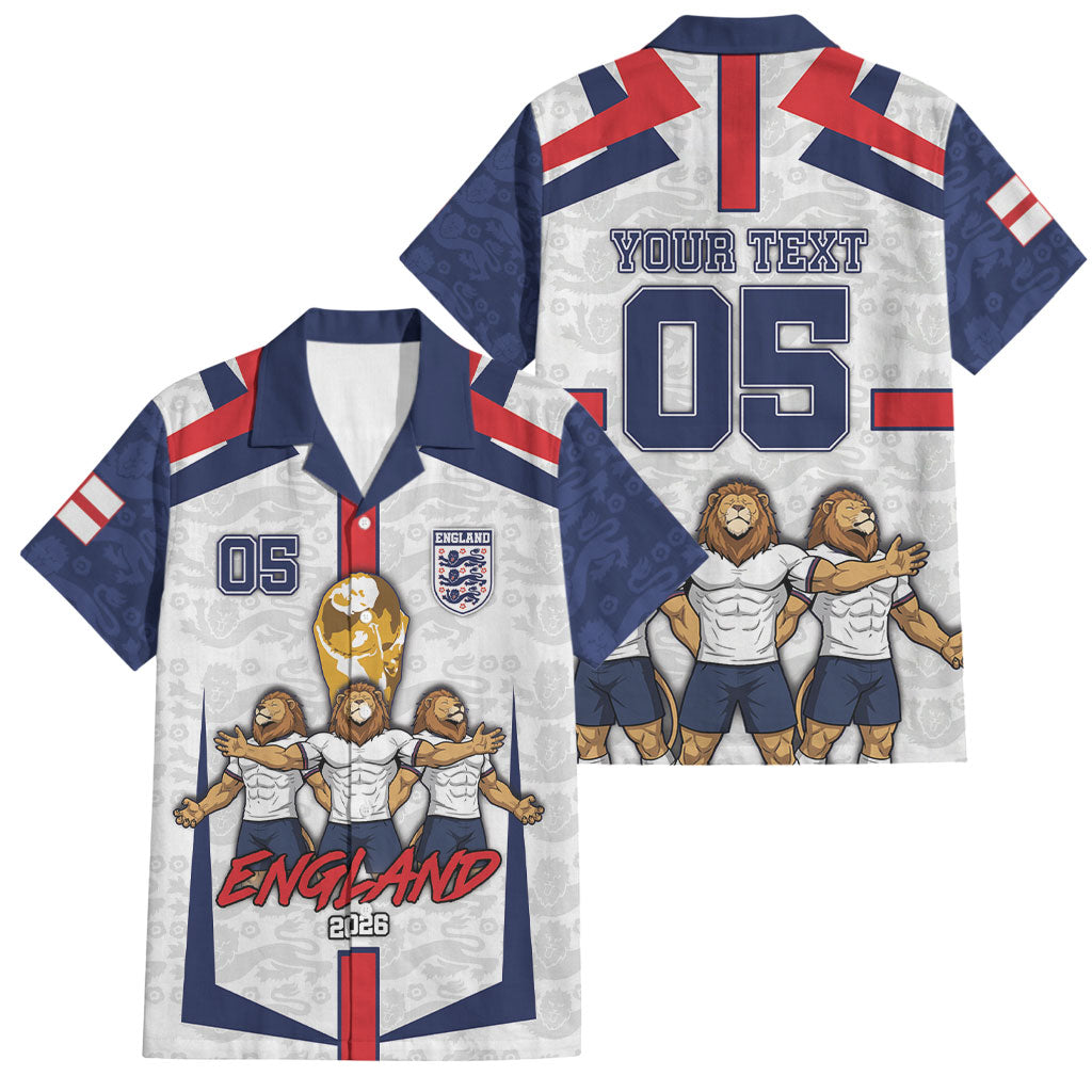 Custom England Football Family Matching Short Sleeve Bodycon Dress and Hawaiian Shirt Three Lions Trophy St George Cross