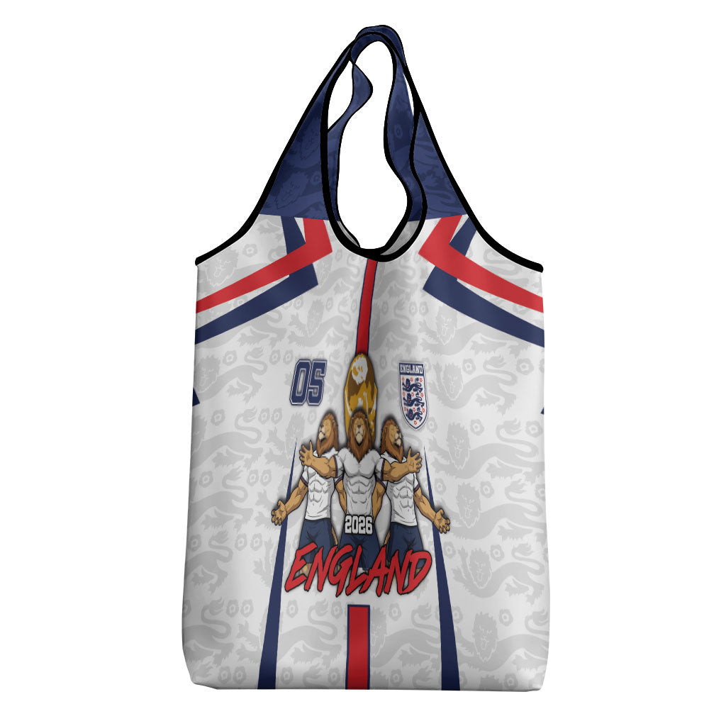 Custom England Football Grocery Bag Three Lions Trophy St George Cross