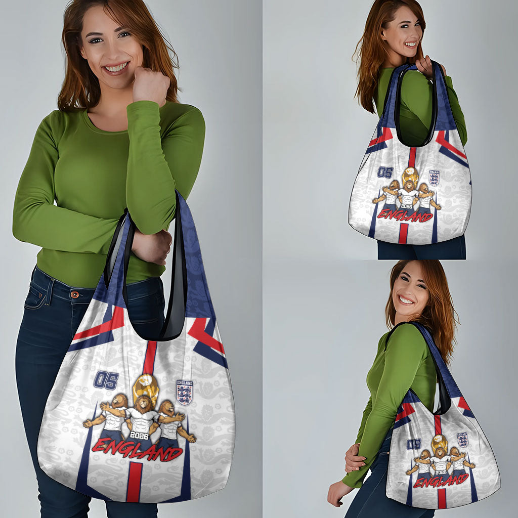 Custom England Football Grocery Bag Three Lions Trophy St George Cross
