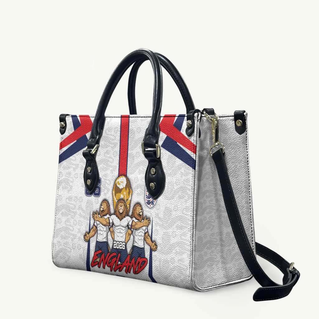 Custom England Football Leather Bag Three Lions Trophy St George Cross