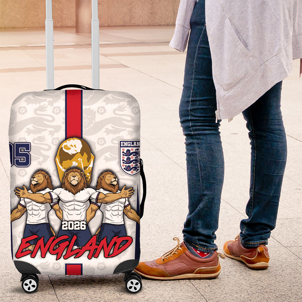 Custom England Football Luggage Cover Three Lions Trophy St George Cross