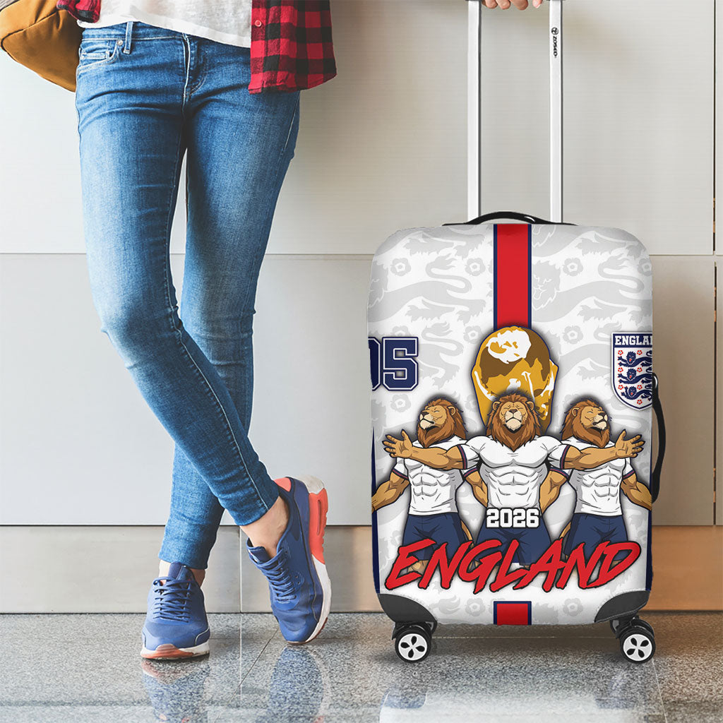 Custom England Football Luggage Cover Three Lions Trophy St George Cross