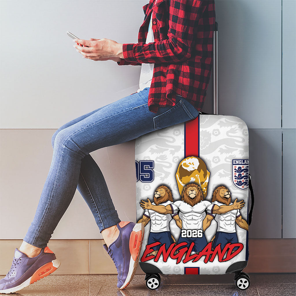 Custom England Football Luggage Cover Three Lions Trophy St George Cross