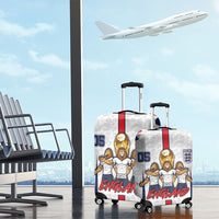 Custom England Football Luggage Cover Three Lions Trophy St George Cross