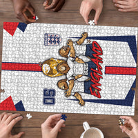 Custom England Football Puzzle Three Lions Trophy St George Cross
