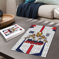 Custom England Football Puzzle Three Lions Trophy St George Cross