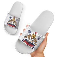 Custom England Football Slide Sandals Three Lions Trophy St George Cross