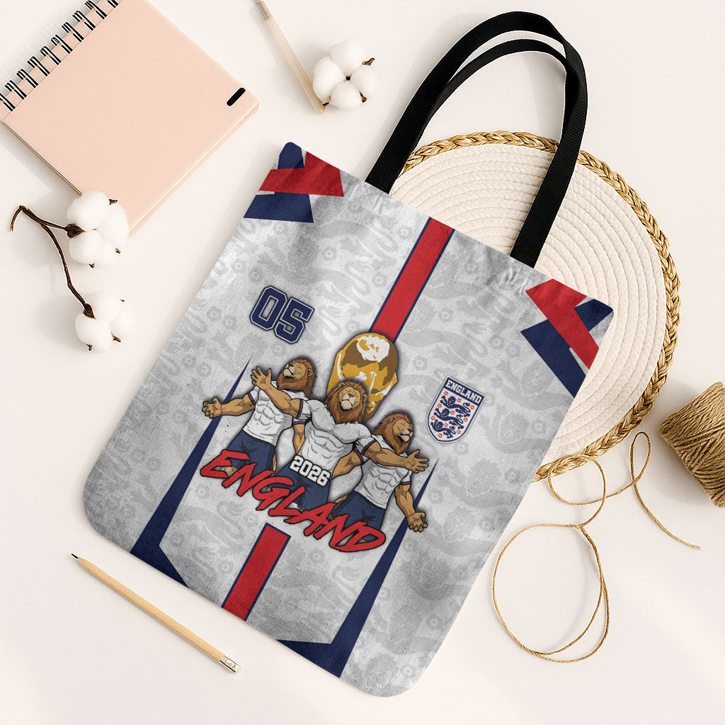 Custom England Football Tote Bag Three Lions Trophy St George Cross