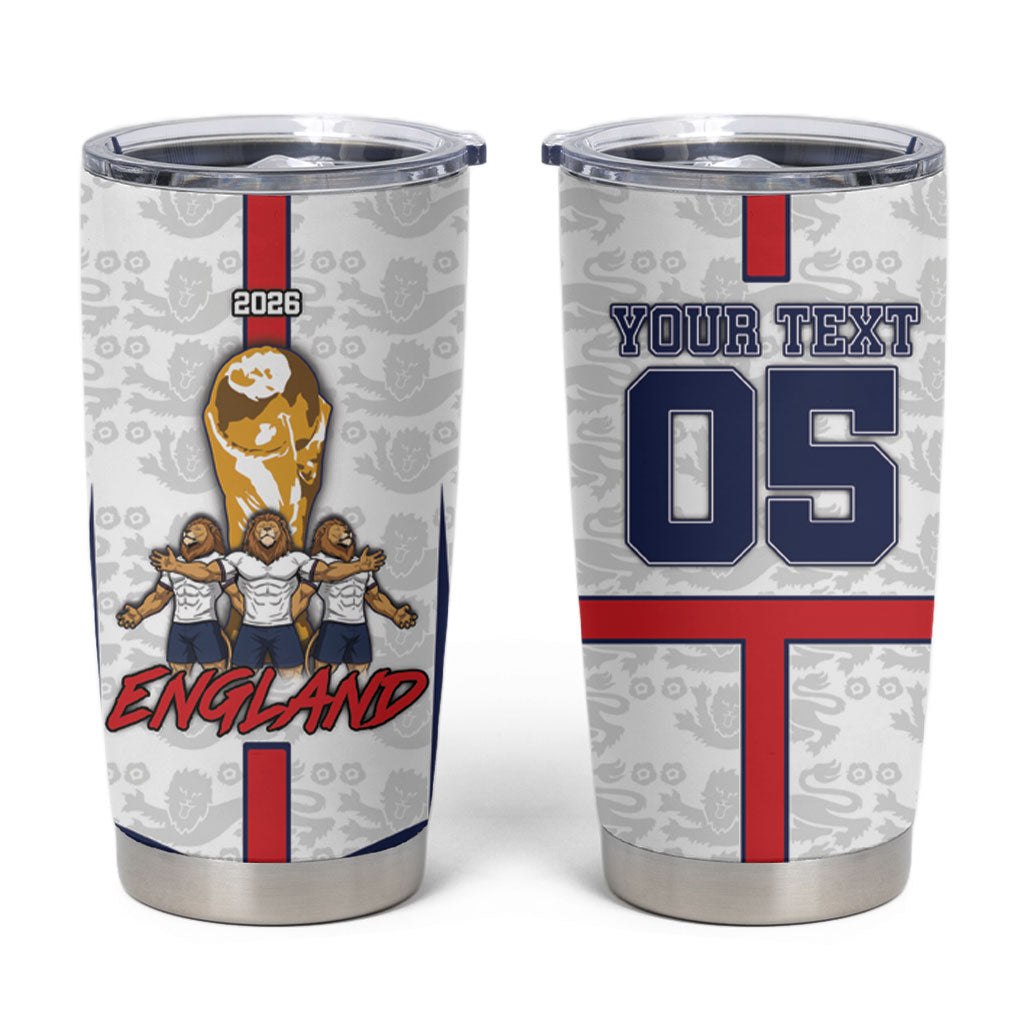Custom England Football Tumbler Cup Three Lions Trophy St George Cross