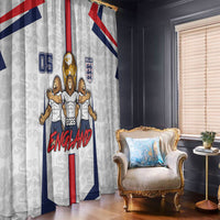 Custom England Football Window Curtain Three Lions Trophy St George Cross