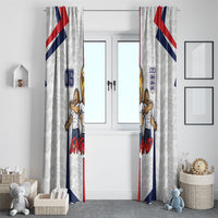 Custom England Football Window Curtain Three Lions Trophy St George Cross