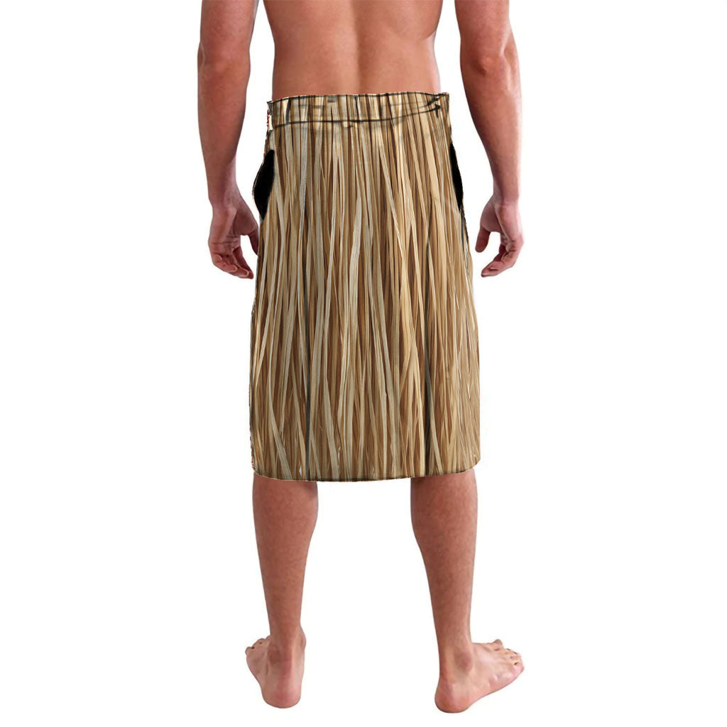 Muscle Hairy Hawaii 3D Funny Graphic Lavalava Six Pack Abs Flower Lei Luau Prank DT05 - Polynesian Pride
