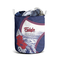 Falefa Samoa Village Laundry Basket Valley Polynesian Tribal Hibiscus Floral
